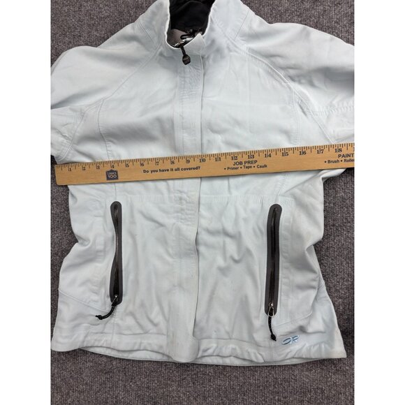 Outdoor Research Softshell Jacket Womens Small Light Blue Fleece Lined Full Zip - Picture 4 of 10